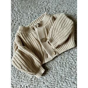 The Simple Folk Ivory Cardigan (0-3mo)